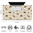thumbnail image 5 of Long Mouse Pads for Desk,Beige Origami Dinosaurs Pattern Desk Mats on Top Of Desks, Desk Mouse Pad Extra Large with 3mm Non-Slip Base and Stitched Edge for Gaming,Office,Work,Home 47.3"x23.6", 5 of 6