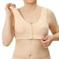 thumbnail image 6 of Bra and Panty Sets for Women Front Button Shaping Cup Shoulder Strap No Underwire Bra Plus Size Underwear Set Shaping Bra Comfortable & Breathable(Color:Beige,Size:42), 6 of 7