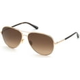 thumbnail image 6 of Tom Ford Clark TF 823 Metal Unisex Aviator Sunglasses Rose Gold 59mm Adult, 6 of 6