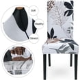 thumbnail image 2 of Dining Room Chair Covers Slipcovers Set of 4, Spandex Super Fit Stretch Removable Washable Kitchen Parsons Chair Covers Protector for Dining Room,Hotel,Ceremony, 2 of 6