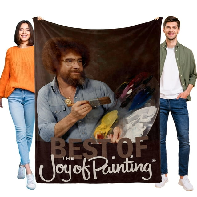 Bob Ross: La Alegría de Pintar anti-pilling, suave, ligera, esponjosa y acogedora de lujo para hogar y cocina – Perfecta para niños y adultos,80X100cm
