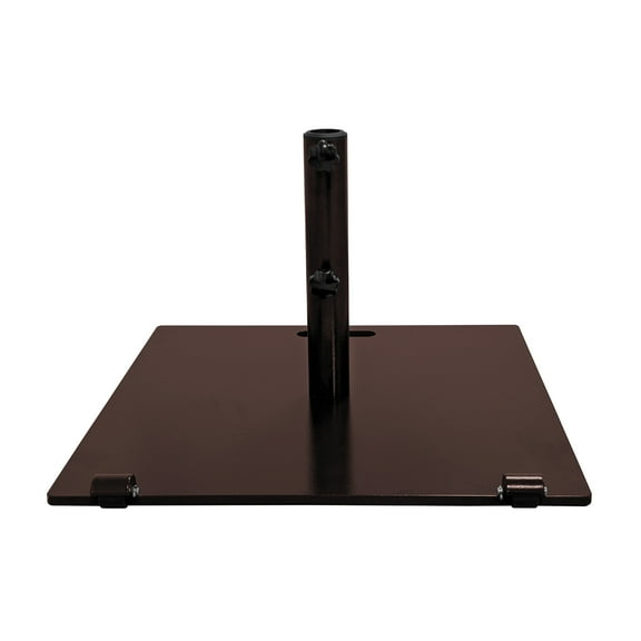 75lb Flat Steel Brown Patio Umbrella Base