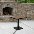 thumbnail image 4 of Flash Furniture 30" Table à Manger Patio Carré avec Lattes Poly en Faux Teck, 4 of 9