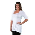 thumbnail image 2 of 24seven Comfort Apparel Elbow Sleeve Plus Size Tunic Top For Women, 2 of 4
