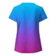 thumbnail image 4 of Fiudx Ofertas Flash Del Día Blusa de Manga Corta con Cuello En V para Mujer, Uniforme de Trabajo, Blusa con Bolsillo Sólido, 4 of 4