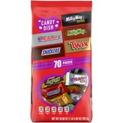 Mars Mixed Snickers, Twix, Milky Way & More Valentines Day Chocolate Candy - 70 Ct