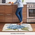 thumbnail image 5 of Blue Hydrangea Door Mat&nbsp;Indoor Outdoor Entrance, Non Slip Rug for Kitchen Bathroom Entryway Rug, Spring Vintage Botanical Butterfly Washable Doormat Floor Mat for Office Home Decor 24x36 Inch, 5 of 8