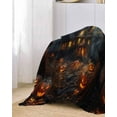 thumbnail image 2 of Halloween Sofa Couch Covers for Dog,Washable Sofa Throw Cover Single Slipcovers for Armchair with Tassels,Castle Forest Pumpkin Vintage Bats Cottage Couch Protector Towel Blanket Medium 71''x91'', 2 of 8