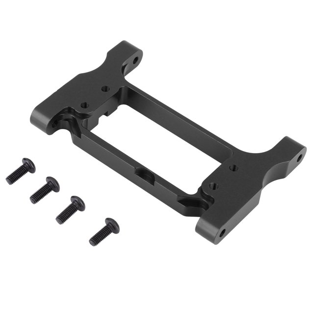 Accesorio mejorado Soporte de servo de dirección delantera de aleación de aluminio para TRX-4 1/10 RC Crawler (negro)