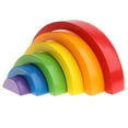 thumbnail image 4 of Kit de bloques apilables de colores del arcoíris para niños pequeños, juego de habilidades motoras Semicírculo1, 4 of 9