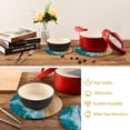 thumbnail image 6 of SKYSONIC Seascape Beach Pot Holders Trivets, 2 Pcs Heat Resistant Trivets,Summer Blue Cotton Thread Weave Mats for Hot Pads Pans Pot Bowl Teapot for Kitchen Decor, 6 of 7