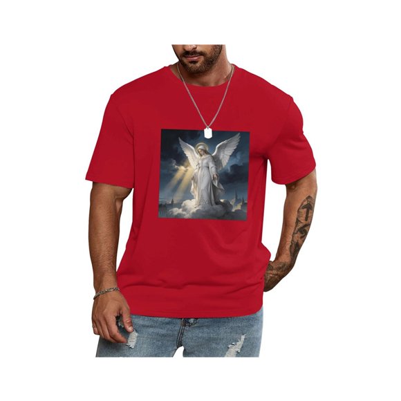 Uilita 2026 Camisetas de Hombre - Camisetas de Manga Corta con Cuello Redondo for Mujer Hombre, Mezcla de algodón de 180 g, Liso Oro Laminado