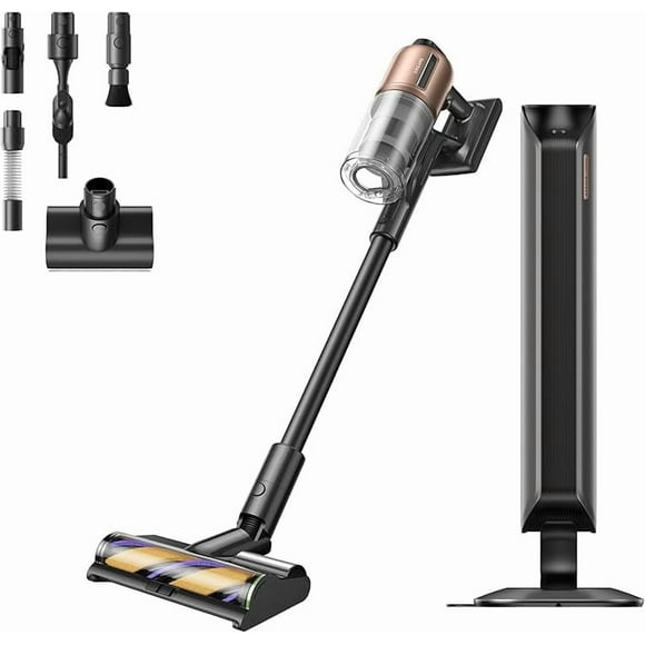 Dreame Aspiradora Vertical Inalámbrica Z20 Station, Concentrador de Extracción de Polvo, Cepillo Omnidireccional Dust Reveal, Succión de 250 AW para Múltiples Superficies, Hasta 90 min de Limpieza