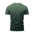 thumbnail image 4 of ZXLBBD Mens T Shirts Short Sleeve Gradient Color V Neck Tee with Front Pocket Loose Breathable Beach Gym Workout Shirts Casual Summer Tshirts,Dark Green,L, 4 of 7