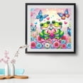thumbnail image 4 of DIY 5D Diamond Painting Kit (For Adults) Diamond Painting "Frog Couple, Flowers, Butterfly, Love Heart" - Full Diamond Crystal Rhinestone Embroidery Craft Kit, Can Be Used as Gift, Wall Decoration, 4 of 8