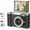 Black Kit+32GB Card, variant on 4K Foldable Screen Student Camera, 2025 Upgrade Portable FHD 4K 48MP Point and Shoot Digital Camera, 4K Digital Camera with 18X Zoom Anti-Shake with Flip Screen
