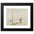 thumbnail image 2 of Hendrick Avercamp 18x15 Black Modern Framed Museum Art Print Titled - Winter Landscape with a Duck Hunter with Game in His Belt and His Gun Over His Shoulder on the Bank of a Frozen River (C, 2 of 5