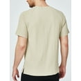 thumbnail image 6 of SSLR Henley Shirts for Men Crewneck Waffle Short Sleeve T Shirts Casual Tee Shirts, 6 of 7