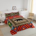 YST Aztec Bear Comforter Set King Ethnic Tribal Bedding Bear Wild