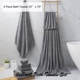 thumbnail image 3 of Juego de Toallas de Baño Oliven 4 Piezas 600GSM 100% Microfibra Gris, 3 of 7