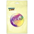 thumbnail image 1 of Love Music Treble Bass Clef Heart Pinback Button Pin Badge, 1 of 2