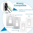 thumbnail image 4 of Double Single Pole Switch,GREENCYCLE 15Amp Paddle Rocker Light Switch, 120-277V, Grounding Rocker Switch for Lamp, Commercial Grade, UL Listed, White（2 Pack）, 4 of 13