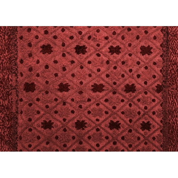 Ahgly Company Indoor Rectangle Abstract Red Modern Area Rugs, 6' x 9'