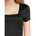 thumbnail image 4 of Madden NYC Juniors’ Cropped Square Neck Top, Sizes XS-XXXL, 4 of 5
