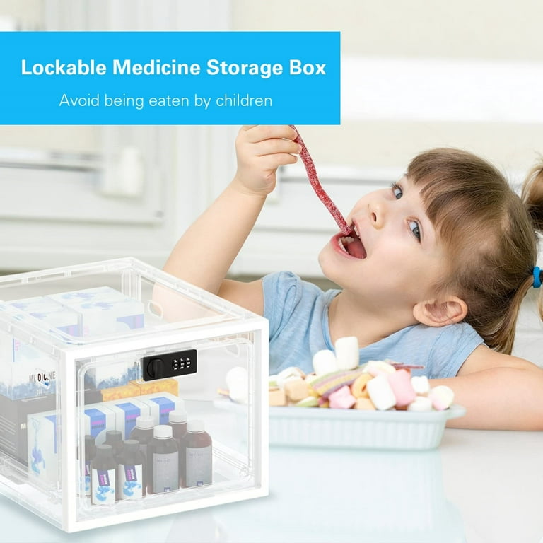 Tukinala Lockable Box Medicine Lock Box Refrigerator Lockable Box