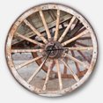 thumbnail image 1 of Designart 'Spanish Wooden Country Carriage Wheel ' Farmhouse wall clock, 1 of 6