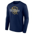thumbnail image 2 of Men's Navy Milwaukee Brewers Stellar Long Sleeve T-Shirt, 2 of 3