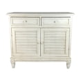 thumbnail image 2 of 2 Door Wooden Cabinet with Shutter Design Front & Round Knob Black, 2 of 5