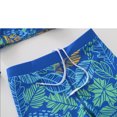 thumbnail image 5 of Bellafa Boys Two Piece Rash Guard Swimsuits Set with Swim Trunk Kids Short Sleeve Bathing Suit Swimwear Set With Hat, 5 of 6