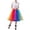 A-Red476, variant on XIAONU Rainbow Tulle Midi Skirt For Women Flowy Layered Tutu Skirt Vibrant Festival Party Skirts