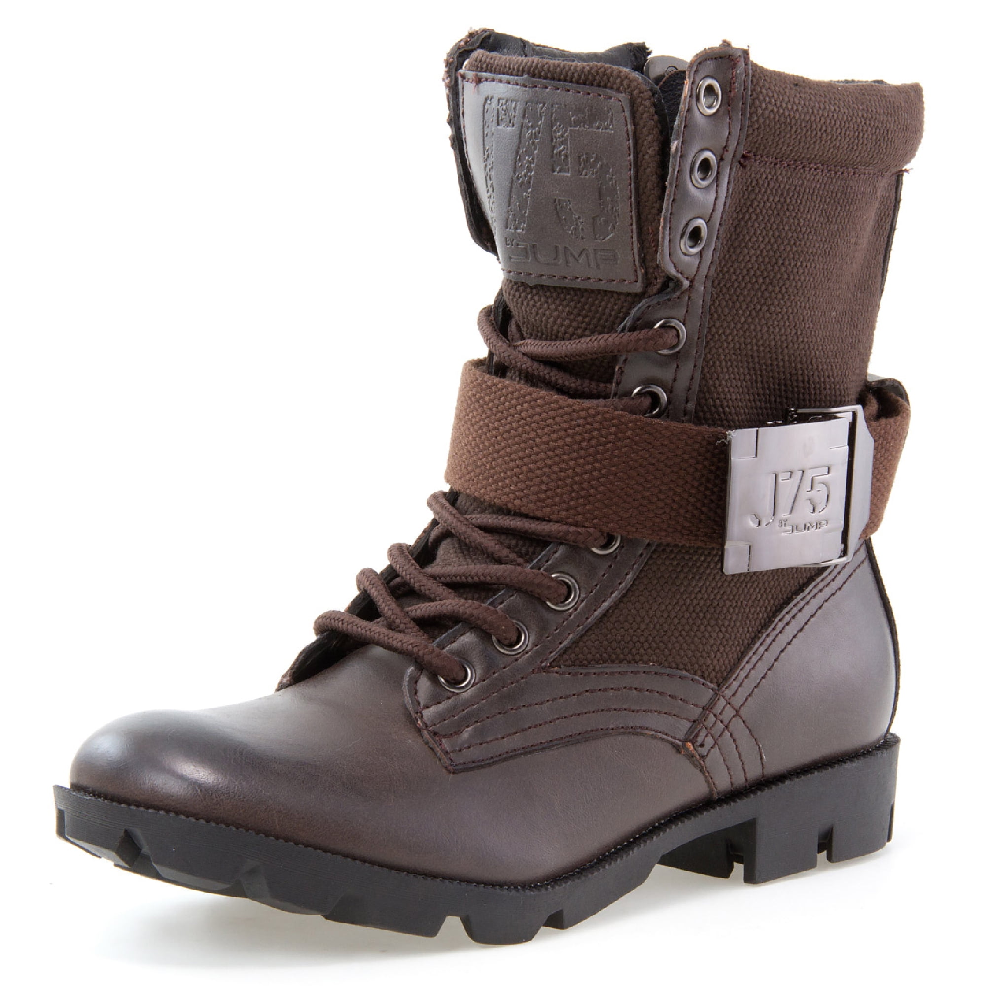 J75 J75 by Jump STRONG Women Round Toe MidCalf Military Boot Brown M
