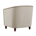thumbnail image 2 of Linon Cora Barrel Chair, Brown, Antique Bronze Nail Heads, 2 of 3
