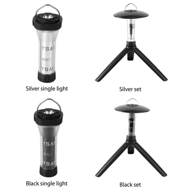 Lámpara Faro LED Luces de camping USB Linternas de emergencia para exteriores (estilo A negro)