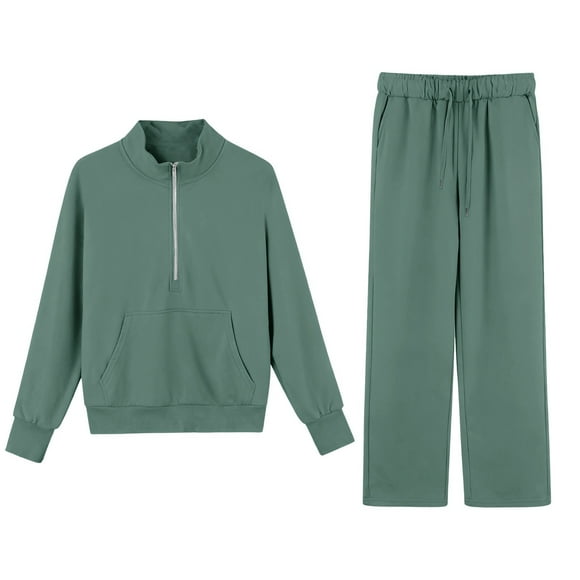 ZJXFGS Automet Hoodie,Hoodie Set for Women,Women's Two Piece Loungewear,Plus Size Two Piece Sets for Women,Airport Outfits for Women 2025,Comfort Sets for Women,Sweat Pant Sets for Women,Green,3XL