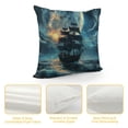 thumbnail image 4 of Chilfamy Moon Pillow Covers for Couch Sofa Indoor Outdoor Pillow Case Aesthetic Decorative Printed on Both Sides 1PC 24x24in, 4 of 5