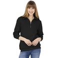 thumbnail image 2 of Charles River Apparel 9359 Crosswind Quarter Zip Sweatshirt-Black-XXS, 2 of 4