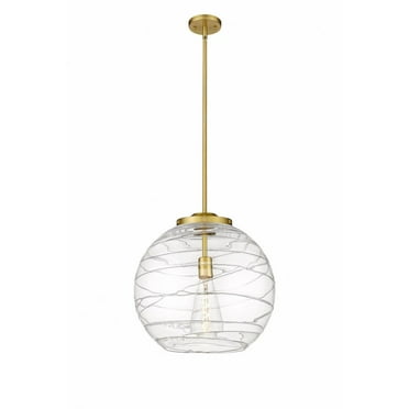 221-1S-SG-G1213-16-Innovations Lighting-Athens Deco Swirl - 1 Light Pendant In Industrial Style-17.13 Inches Tall and 15.75 Inches Wide-Satin Gold