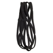 Scunci Athletic Headwrap for Workouts, Sports, Fitness, and Dance in Strappy Black with Mini Grips for Non-Slip Performance, 1ct