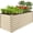 Beige, variant on Best Choice Products 8x2x2ft Outdoor Metal Raised Garden Bed, Planter Box for Vegetables, Flowers, Herbs - Gray