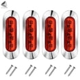 thumbnail image 2 of PULLIMORE 4Packs 3.8'' Waterproof Marine Boat LED Lights, Cabin Deck Walkway Stair Light, Navigation Lights, Stern Lights for Boat, Bow and Kayak DC 12V-24V (Red), 2 of 8