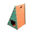 thumbnail image 1 of Protección de muebles de rasguño de gato Triángulo de la casa del gato Vertical Cat Scratch Verde y ornage, 1 of 8
