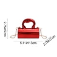 thumbnail image 3 of Rijanmt Women Handbag Metallic Texture Crossbody Tote Bag,Luxurious Clutch Purse For Ladies,Elegant Waterproof Shoulder Bag,Light Pu Purse With Sturdy Chains,For Women's Evening Parties,Red, 3 of 6