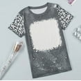 thumbnail image 3 of Elainilye Fashion Summer Tops for Women Summer Slim Tie-Dye Round Neck Short Sleeve T-Shirt Tee,Gray, 3 of 6