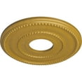 thumbnail image 3 of Ekena Millwork 12 1/8"OD x 3 5/8"ID x 3/4"P Valeriano Ceiling Medallion (Fits Canopies up to 6 1/4"), Hand-Painted Iridescent Gold, 3 of 6