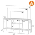 thumbnail image 2 of Soporte para TV Furologee para televisores de hasta 55 pulgadas con almacenamiento abierto, color blanco, 2 of 7