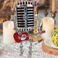 thumbnail image 2 of Accesorios decorativos de luz de robot de guitarra de metal vintage USB para regalos de vacaciones (rojo) Ehuebsd Libre de BPA, 2 of 4